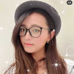 20% off for luxury designers Xiaoxiangjia 3408 mirror sheepskin chain for women with myopia frame to prevent blue light radiation round face tide