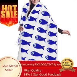 Scarves Customized Printed Evil Eye Turkish Amulet Fatima Scarf Women Men Winter Fall Warm Fashion Versatile Female Shawl Wrap