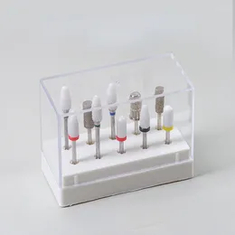 Nail Art Kits High Quality Fashion Polish Head Transparent Plastic Storage Display Box Pen 10-hole
