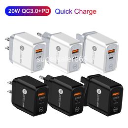18W 20W USB-C Type c charger PD 2.4W Wall Chargers EU US Uk Adapter For IPhone 12 13 14 Samsung Huawei S1 With BOX