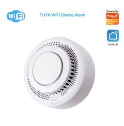 TUYA WIFI Independent Smoke Detector Sensor Fire Alarm Warning Sensor Security Surveillance Detectors for Smart Home Life Safety Protection ZIGBEE Alarms