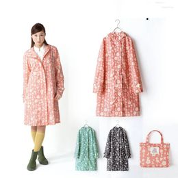 Raincoats Fashion Brand Women Lightweight Flower Poncho Ladies Waterproof Long Raincoat Adults Outdoor Rainwear