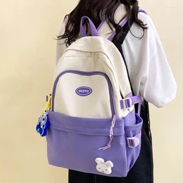 School Bags Female Cute Laptop College Backpack Ladies Trendy Leisure BookBag Women Kawaii Packet Girl Travel Fashion Nylon