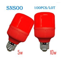 Led Bulb 5W 10W Light E27 Red Colour For Festival Holiday Decoration