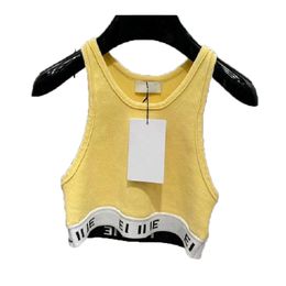Cropped Top T Shirts Women Knits camis Tee Knitted Sport Top Tank Tops Woman Vest Yoga Tees