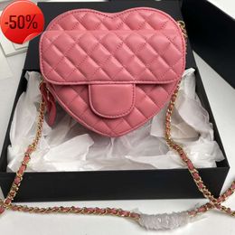 cross body bag heart purse Chain Crossbody Bag Designer Handbag Leather Shoulder Purse Brands Mini Heart Love With Gold Sling 18CM Cheap Bags 666HH