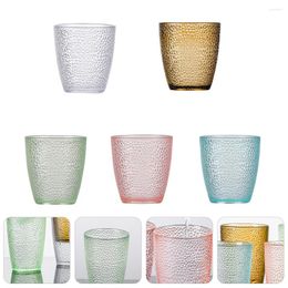 Mugs Glasses Acrylic Drinking Cup Cups Tumblers Plastic Clear Unbreakable Tumbler Water Drink Kitchen Set Mug Reusable Coffee Short