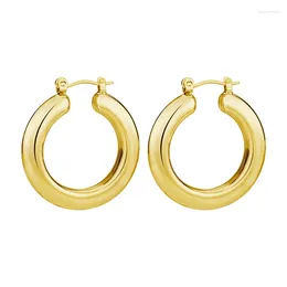 Hoop Earrings Minimalist Stylish Stainless Steel Chunky Classic Ear Ornaments Jewellery Accessories Girls
