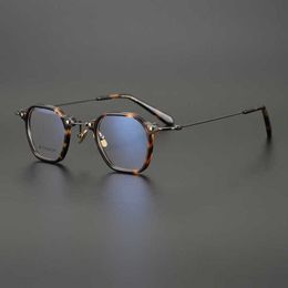 fashion Limited Japanese high-grade irregular glasses full frame literature Art Square myopia men women with height number trend