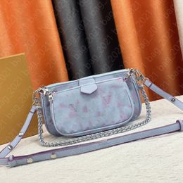 New Style Designer Multi Pochette Accessories Bag Shoulder Straps For 3 Piece Set Clutch Embossed Luxury Women Chain Shoulder Bag Messenger Wallet M46093 M46180