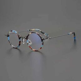 20% off for luxury designers Super mini gold Beam Japanese handmade round Republic of China collection plate myopia glasses frame for men women