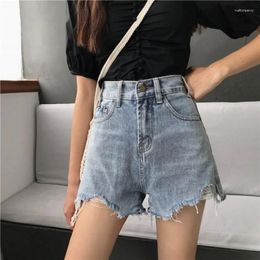 Women's Jeans Women Denim Shorts Vintage Ripped Summer High Waist Female Chic Streetwear Stylish Sexy Girls Gozbkf