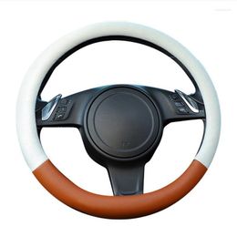 Steering Wheel Covers Leather Cover For Car Non-Slip Men And Women Universal Fit 14.5 15 Inches