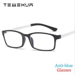 Sunglasses Frames Fashion TEWEXUA Brand Ray Computer Glasses Men Radiation Eye Wear Design Office Gaming Goggle UV Blocking Spectacles