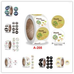 Gift Wrap DIY Packaging Labels Flower Gifts Decoration Donuts Seal Adhesive Label Thank You Stickers Thanksgiving Day