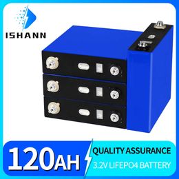 Grade A 3.2V Lifepo4 120Ah Battery 4/8/16/32PCS 12V 24V Rechargeable Batteri Pack For EV RV Electric Car Solar Cell With Busbars