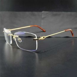 20% off for luxury designers Rimless Clear Eye Frames Mens Transparent Optical Spectacles Metal Deisgner Eyewear Fill Prescription Glasses