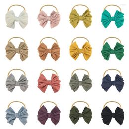 Hair Accessories 16Pcs Soft Stretchy Cotton Bow Headbands Hairbands Ties Elastics For Baby Girls Toddlers Borns Infants Kids