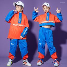 Stage Wear Children Long Sleeved Jacket Hiphop Pants Kpop Clothing For Girls Jazz Streetwear Boys Hip Hop Dance Performance Costumes