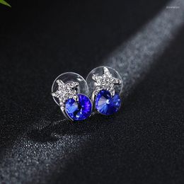 Stud Earrings ER-00045 Genuine Austrian Crystal Jewlery Silver Plated Luxury Star For Women 2023 Trending Valentine's Day Gifts