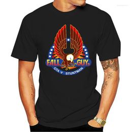 Men's T Shirts Shirt 2023 Fall Guy Insignia 80s Retro Stuntman Black T-Shirt Size TEE Funny Design