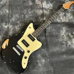 New Arrivals electric guitar Black Colour 6 Strings guitarra Relics by hands