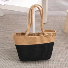 Shoulder Bags Weave Tote Bags Female Bohemian Shoulder Bags For 2023 Spring Summer Beach Straw Handbags Casual Travel Shopping Bagscatlin_fashion_bags