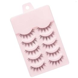 False Eyelashes 5 Pairs Extended Soft Comfortable No Irritation Lashes For Women Girls Daily Wearing