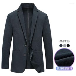Men's Suits 2023 Fashion Elastic Fold Korean Version Of Gentleman Leisure Comfortable Wedding Handsome Presiding Man Blazer