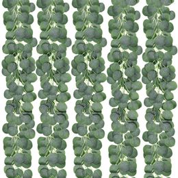 Decorative Flowers 200cm Artificial Eucalyptus Leaves Green Vine Garland Wedding Home Room Decoration Fake Plants Party Wall Hanging Rattan