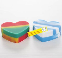 17ml Heart Wax Containers Silicone Box Fda No-Stick Silicon Jar Food Grade Jars Dab Tool Storage Jar Oil Vaporizer 461