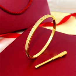 screwdriver bracelet gold bangle designer Jewellery for women men 18K rise gold siver plated full diamond bangle bracelet cuff luxury jewelrys woman girls gift