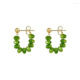 Dangle Earrings Green Ear Studs Model Fashion Lightweight Luxury High-grade Sense Minority Design Temperament Women's Summer