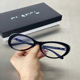 Women's Luxury Designer The same type of 3405 cat's eye glasses with frame female large face black lens can be worn for myopia