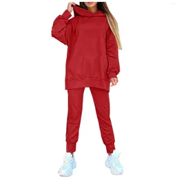 Women's Two Piece Pants Fashion Women Sets Casual Tracksuit Streetwear Running Sportswear Zipper Hoodies Set 2023 Fall Winter