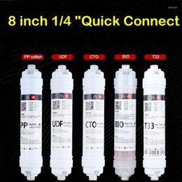 Kitchen Faucets 8 Inch 1/4" 6.4mm Quick Connect Water Filter Replacement Small T33/BIO/CTO/PP Cotton/UDF Purifier Accessories