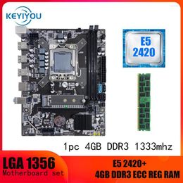 Motherboards X79A LGA 1356 Motherboard Set With DDR3 2 4GB 8GB 1600MHZ ECC REG RAM And E5 2420 CPU