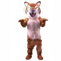 Performance Tiger Mascot Costumes Carnival Hallowen Gifts Adults Size Fancy Games Outfit Holiday Outdoor Advertising Outfit Suit