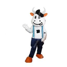 Performance Cow Mascot Costumes Carnival Hallowen Gifts Adults Size Fancy Games Outfit Holiday Outdoor Advertising Outfit Suit