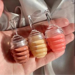 Lip Gloss Honey Pot Oil Lipgloss Fruit Long Lasting Moisturising Clear Liquid Lipstick Makeup Base Cosmetics