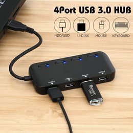 4 Port USB 3.0 Splitter de cubo para PS4/PS4 Slim Alta velocidade adaptador para Xbox com pacote de caixa