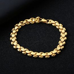 Charm Bracelets Women's Men's Gold Filled Chain Bracelet Stainless Steel Cuban Link Fashion Wholesale Jewellery