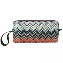 Cosmetic Bags Zigzag Camouflage Travel Bag Abstract Geometric Makeup Toiletry Organiser Ladies Beauty Storage Dopp Kit