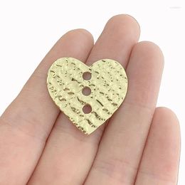 Pendant Necklaces 8 X MaGold Colour Hollow Open Hammered Love Heart Charms Pendants For DIY Necklace Jewellery Making Findings Accessories