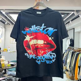 Tees T-Shirts Mens Oversized Shirt Suprior Hot Lips Printed US Size Tshirts Real Pics 23FW