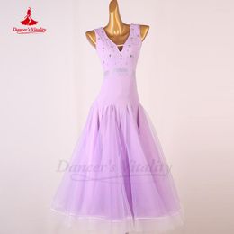 Stage Wear Social Dancing Professional Cosutmes Skirt Customsized For Women Waltz Ballroom Competition Clothing Adult Child Dress