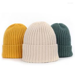 Beanies Beanie/Skull Caps Winter Knitted Hat For Women Acrylic Beanie Unisex Wool Knit Elastic Warm Hip Hop Cap Soft Thicken Ski