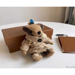 2022 High quality cashmere bear doll pendant key chain classic design decoration car chains fashion handbag Keychains 6391692