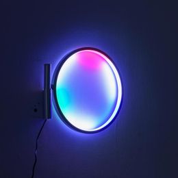 Wall Lamp Nordic Atmosphere Dimming LED Bar Living Room Bedroom Kitchen Decor Light Circle Coloured Restaurant