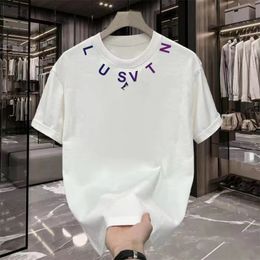 Designer Luxury Men's T-Shirt 3D Embroidered Summer Casual Short Sleeve Crew Neck Loose Pure Cotton Tshirt T Shirt Tees Tops for Mens Womens Unisex T-shirts Shirts US